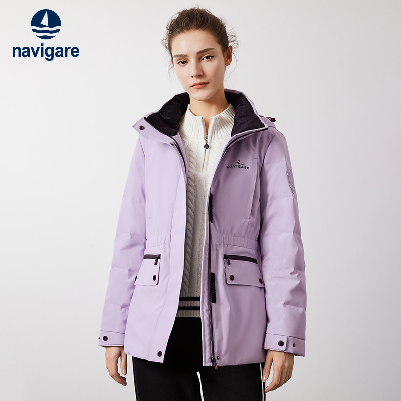 navigare三防羽绒服连帽女