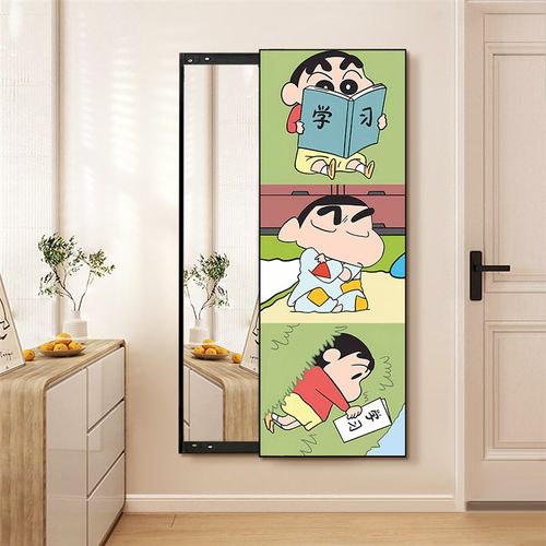 小新艺术隐形全身镜推拉隐藏式镜子创意试衣镜壁挂装饰家用穿衣镜