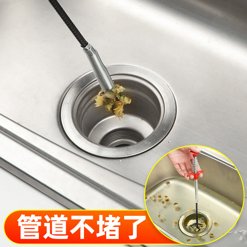 管道疏通器厨房下水道专用厕所管道工具神爪地漏加长取物垃圾夹子