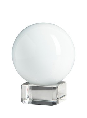 大小号乳白色水晶球摆件 客厅办公室家居招财装饰品创意圆球摆件