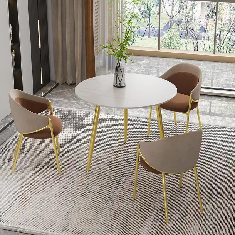 金属铁艺茶几架餐桌桌腿支架圆形沙发组合简约岩板小边几桌脚底座