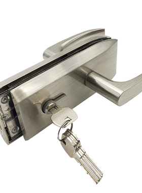 ASID全固无框办公室玻璃隔断隔墙高隔间玻璃门锁高格锁打孔玻璃锁