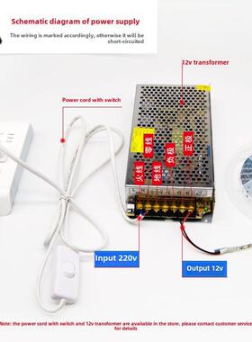 led灯带12v线条灯2835铝槽24v防水裸板5050贴片5630货架展柜套管