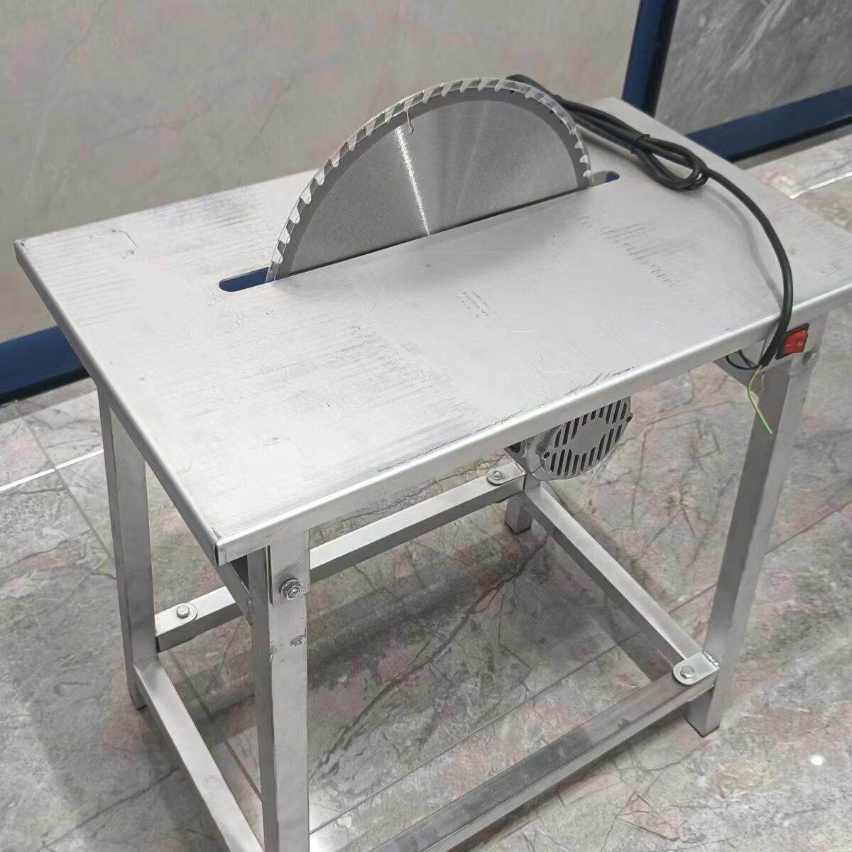 锯柴机家用电锯柴工地锯板锯竹子圆盘锯一体锯带电机整套220V