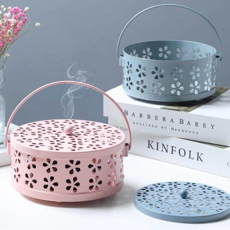 防火防烫带盖子蚊香盘托 托家用蚊香架托 托盘铁艺室内创意香炉放,收纳整理,蚊香收纳盘/盒/架,淘宝优惠券,粉丝福利购,淘宝优惠卷