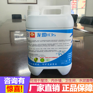 龙濮H3S防水涂料外墙卫生间房屋顶楼顶裂痕补漏材料5kg抖音快手h3