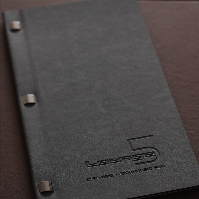 设计定制精装菜谱本餐牌酒水单制作菜单活页皮面钉装菜谱热销