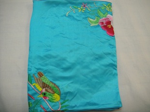 杭州真丝软缎被面/真丝被套(桑蚕丝) 鸳鸯戏水(电脑绣花)婚庆送礼