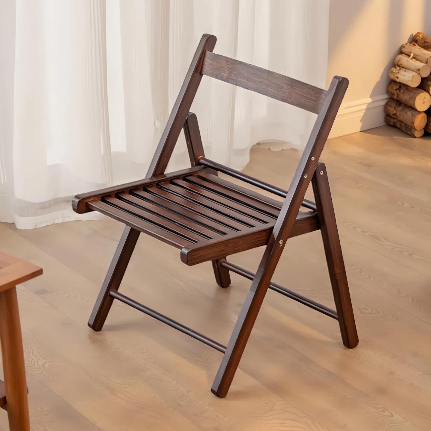 可折叠椅子靠背椅竹椅家用户外阳台野餐露营简易凳客厅可携式躺椅