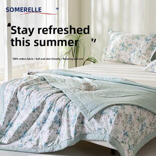 安睡宝2025新款全棉夏凉被家用双人夏被空调被可机洗被子夏季薄被