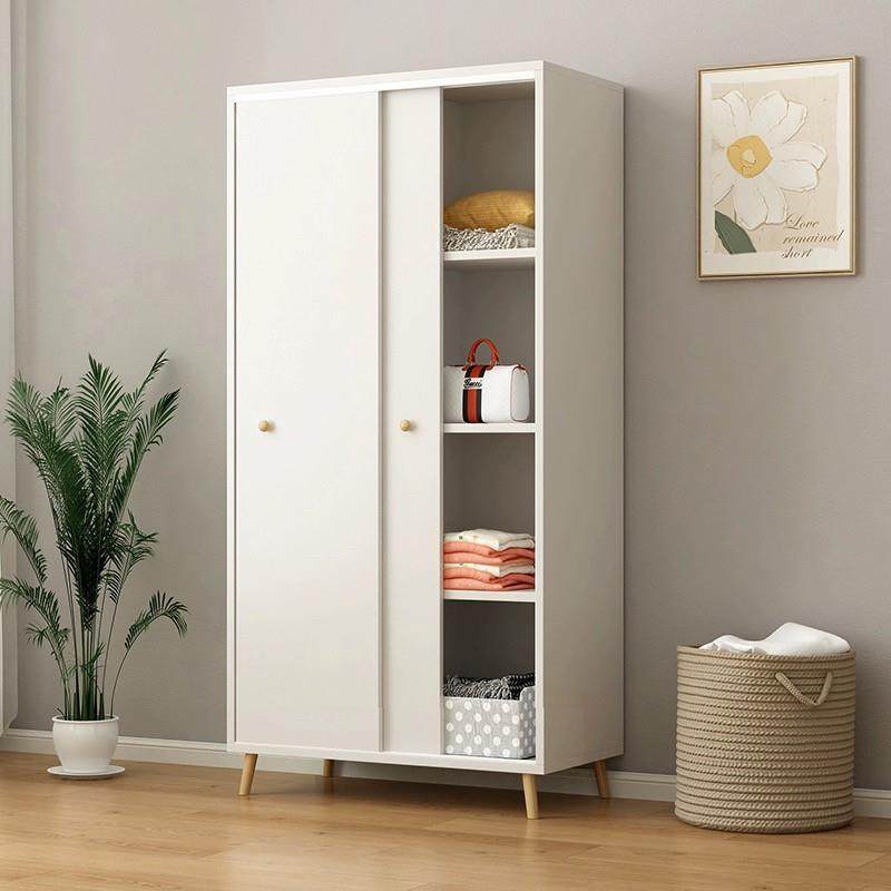 实木衣柜家用卧室小户型民宿出租房用柜子经济型儿童推拉门挂衣橱,住宅家具,独立衣柜,淘宝优惠券,粉丝福利购,淘宝优惠卷