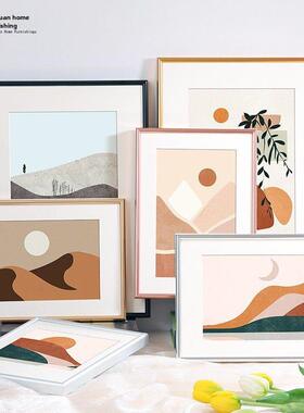 铝合金画框装裱简约现代相框挂墙a4开8kA3定制卡纸空框架任意尺寸