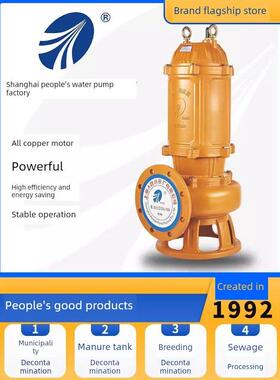 SRSC上海人民污水泵抽粪泥浆排污泵家用220V380V高扬程潜水泵