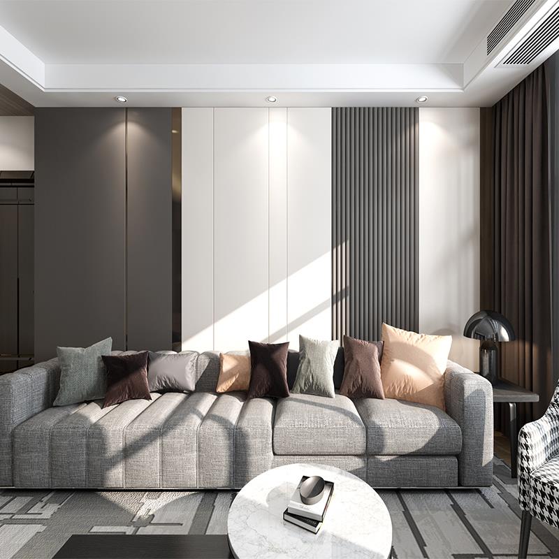 硬包电视背景墙装饰轻奢简约现代沙发客厅床头卧室软包背景墙定制