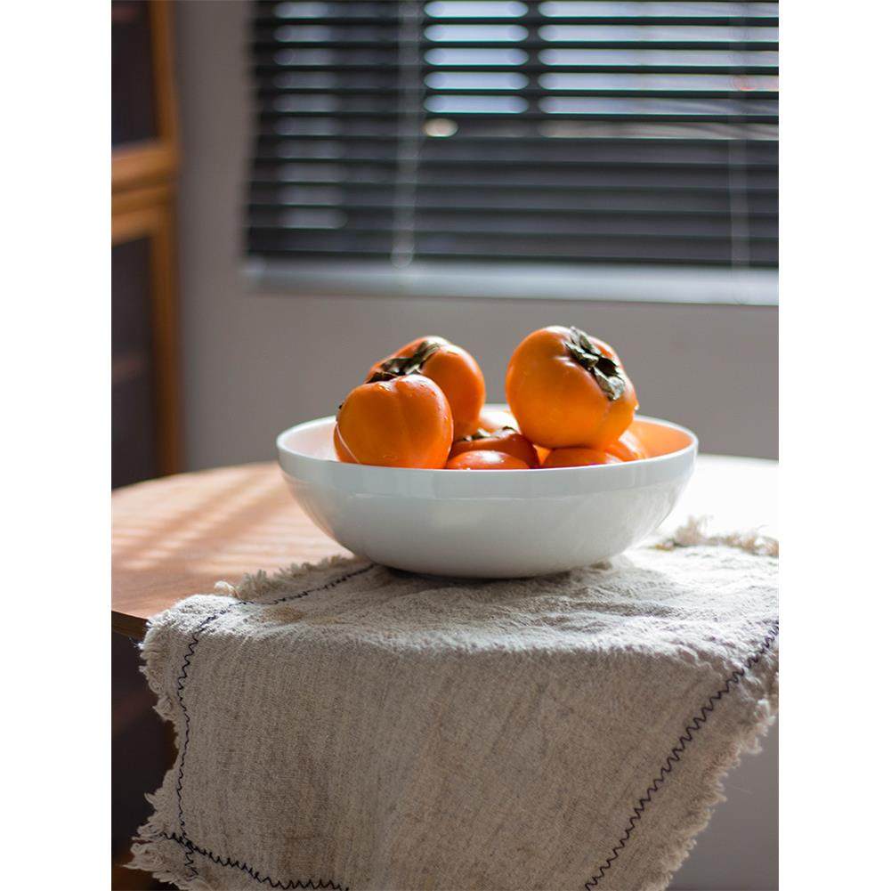 素白|恬月 骨瓷大号家用汤面碗嗦粉餐具陶瓷大容量果盆沙拉钵9寸