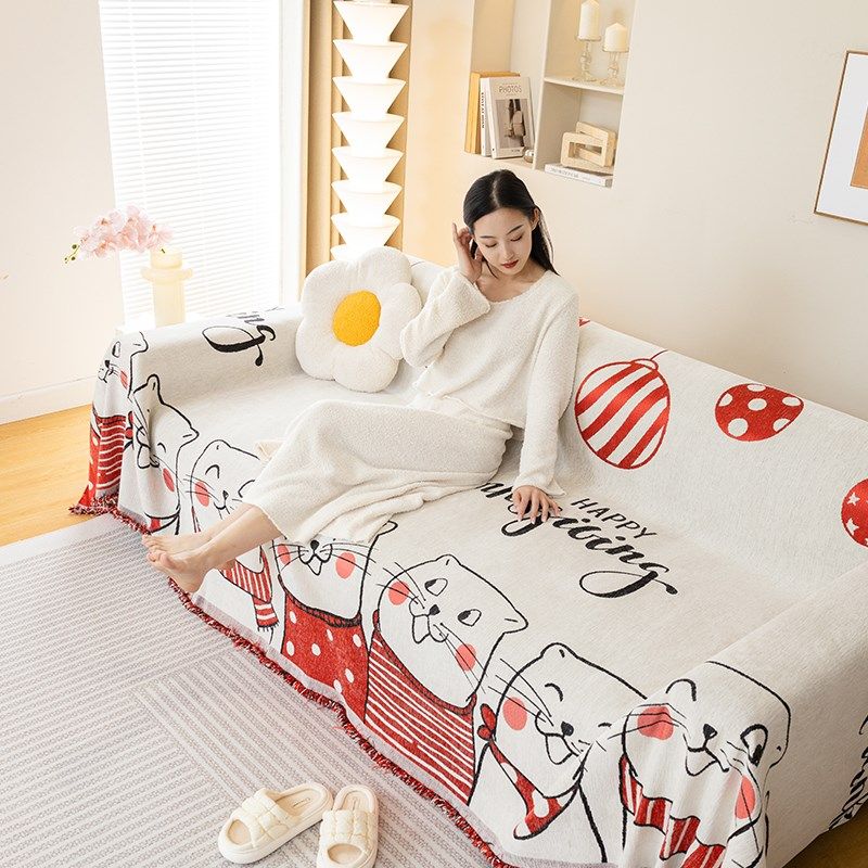 雪尼尔沙发盖布巾沙发坐垫子四季通用沙发套罩双面全盖防滑座垫布,居家布艺,沙发垫,淘宝优惠券,粉丝福利购,淘宝优惠卷