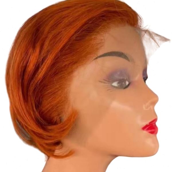 10A Brazilian 350# Pixie Bob With 13*4 Frontal Wig 真人发