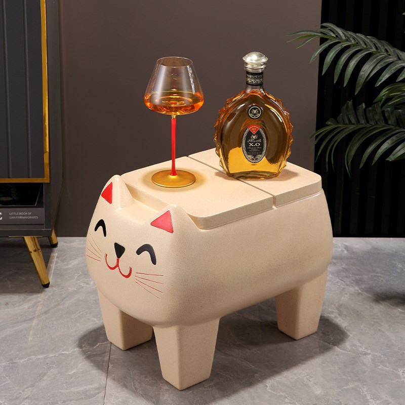 可爱招财猫凳子门口入户玄关客厅家用坐落地摆件搬新家乔迁礼物送
