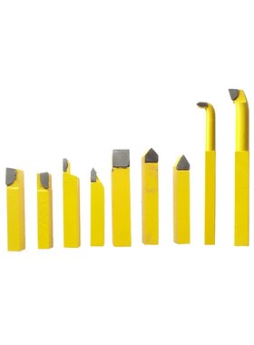 钨钢焊接车刀小车床车刀仪表车刀红色YG8小车刀8x8 10x10mm方套装