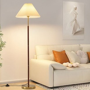中古落地灯轻奢高级感卧室床头灯客厅沙发旁边立式 法式 氛围台灯具