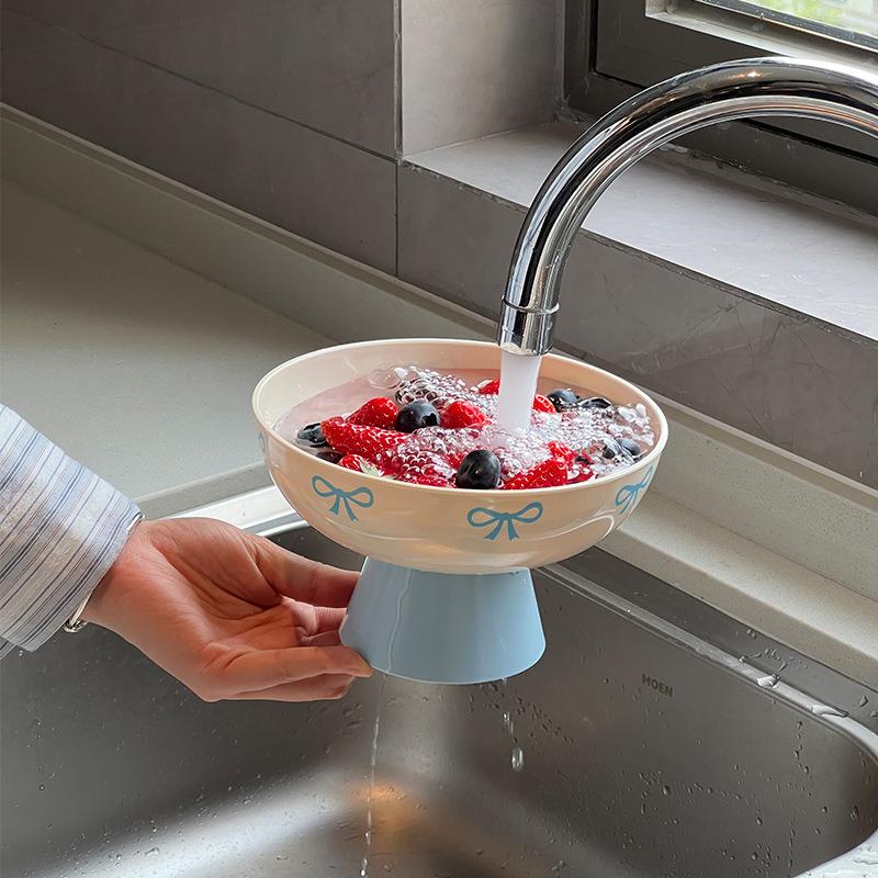 【下单立减50】果盘沥水篮新款零食盘果盆水果点心盘高端精致高颜