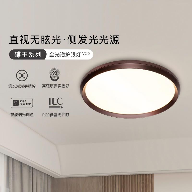 新特丽复古风极简吸顶灯卧室节能简约新中式led全光谱护眼客厅灯