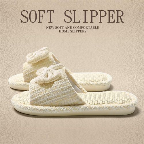 全亚麻拖鞋女款2025新款室内家居透气防臭地板棉麻布一字拖鞋四季