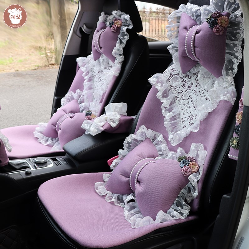 香芋紫 亚麻 四季通用座垫 原创女士座套布N艺速腾卡罗拉好猫海豚