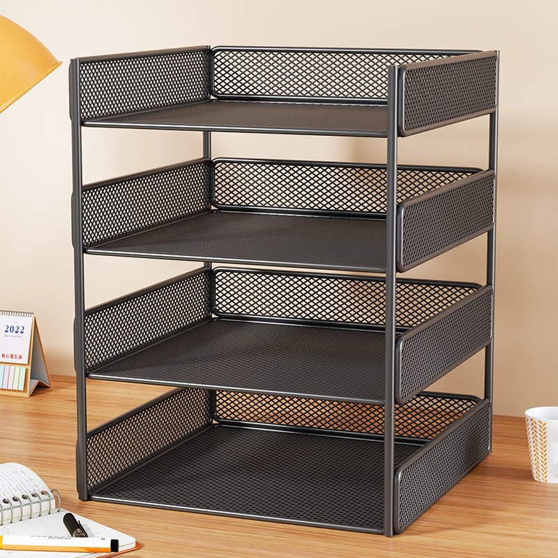 桌面置物架桌上简易书架家用书桌收纳小K型储物办公室文件放置架