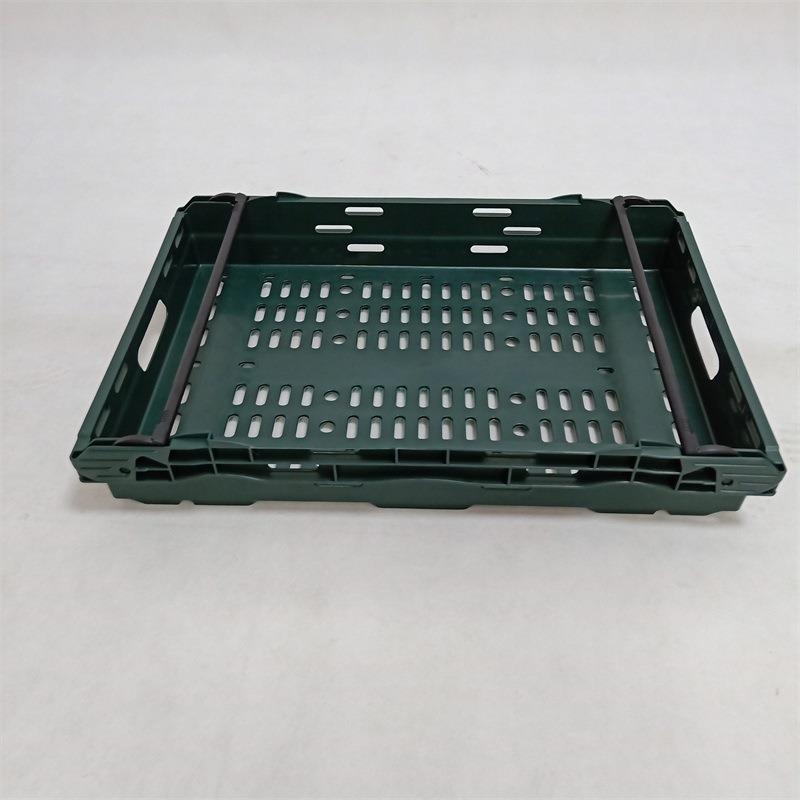 绿色超市篮镂空码垛塑料筐高承重耐摔周转箱厂家直销