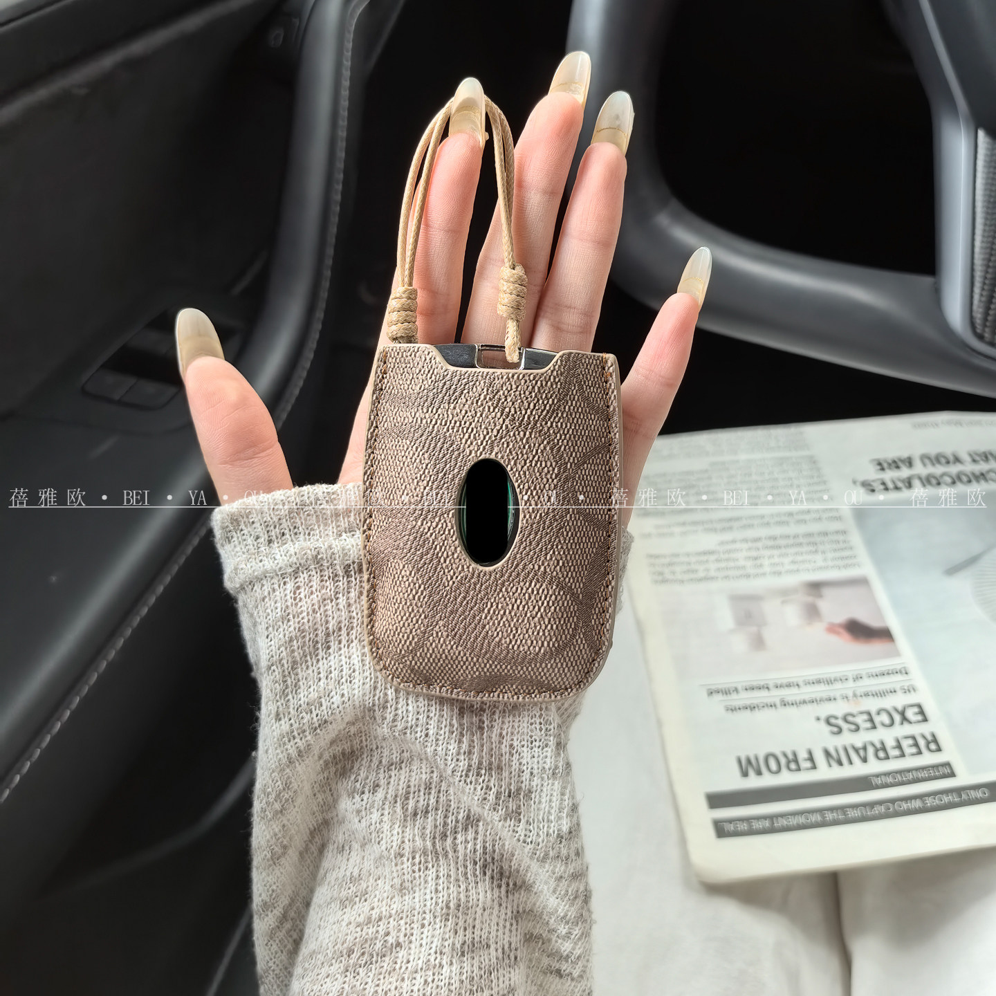 适用路虎钥匙套极光l卫士发现4/5运动神行星脉适用汽车女包扣