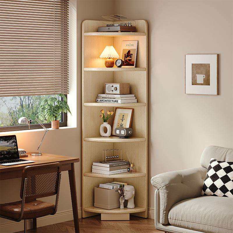 书架落地拐角置物架客厅书柜家用墙角卧室窄柜立架角柜夹缝转角架