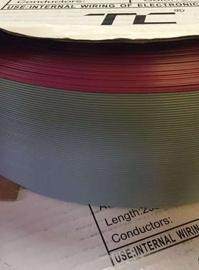 厂家2651排线64p灰排线1.27mm红边灰色排线压2.54mm64pIDC