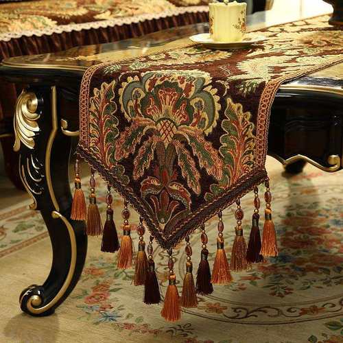 美式复古桌旗茶几桌布感电视柜桌旗布中式禅意感