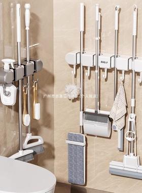 扫把挂钩免打孔德国拖布架卫生间收纳架拖把夹ASAK壁挂拖把夹