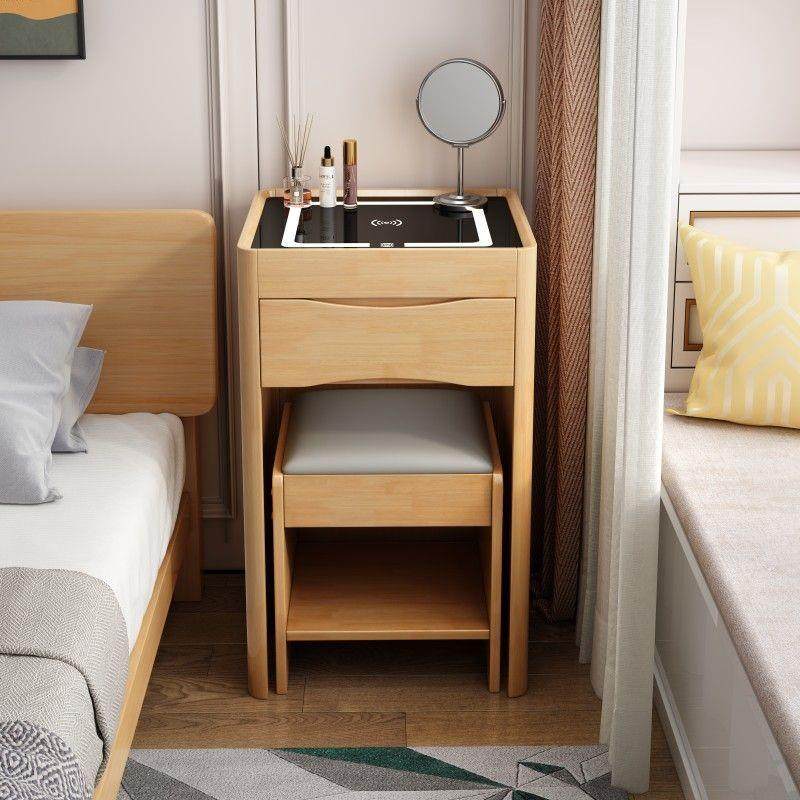 实木小型梳妆台床头柜一体带无线充电化妆收纳柜小户型床头化妆桌,农机/农具/农膜,植保机械,淘宝优惠券,粉丝福利购,淘宝优惠卷