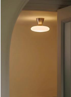 北欧limas入户玄关吸顶灯中古风蘑菇阳台走廊灯设计师简约玻璃灯