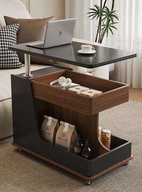 DZT55中古风客厅边柜小户型阳台烧水一体壶移动茶台带轮子移动升