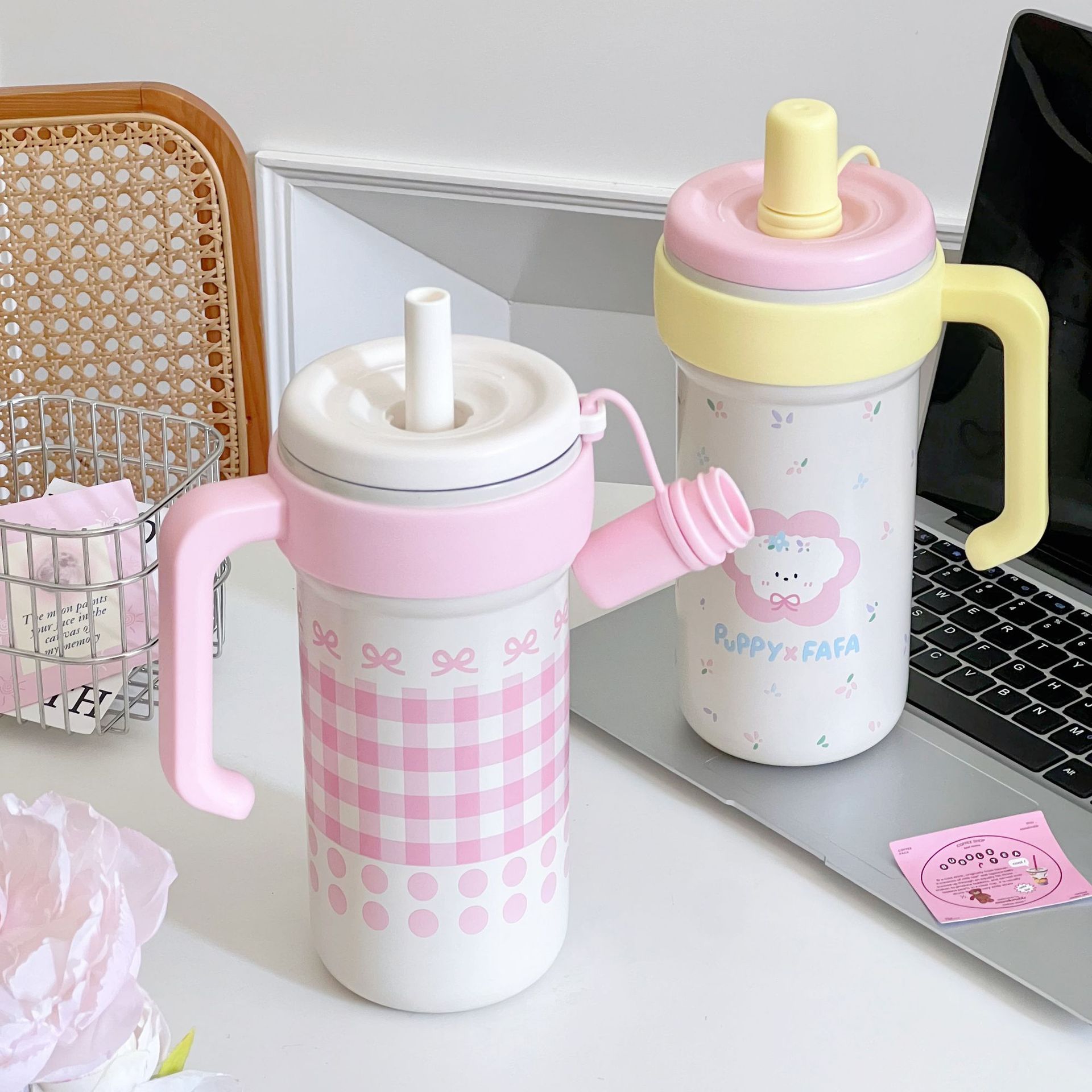 巨无霸冰霸杯316不锈钢保温杯大容量可爱女生高颜值吸管咖啡杯