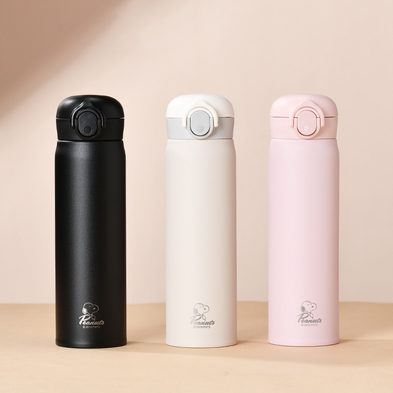 史努比316不锈钢弹跳保温杯500ml