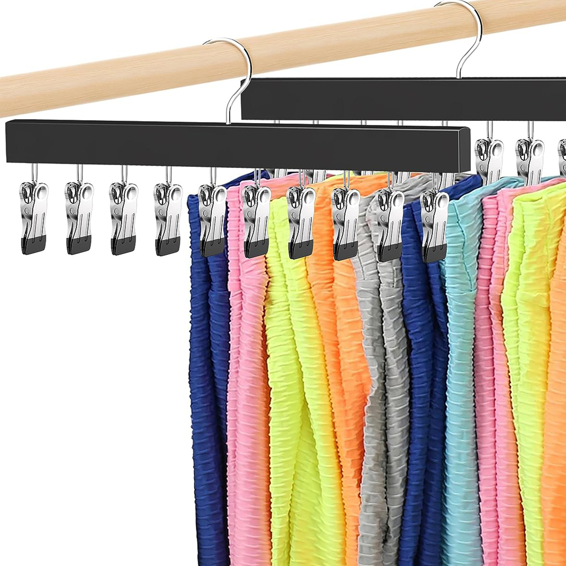 新款 亚马逊多功能室内衣柜收纳架木质防滑帽子袜子架包邮塑料衣