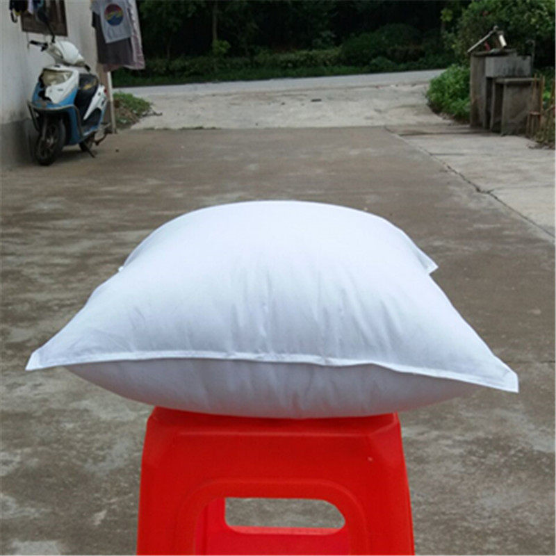 新款 纯棉防羽布抱枕头羽丝绒棉方枕芯柔软透气枕头腰枕一件枕头