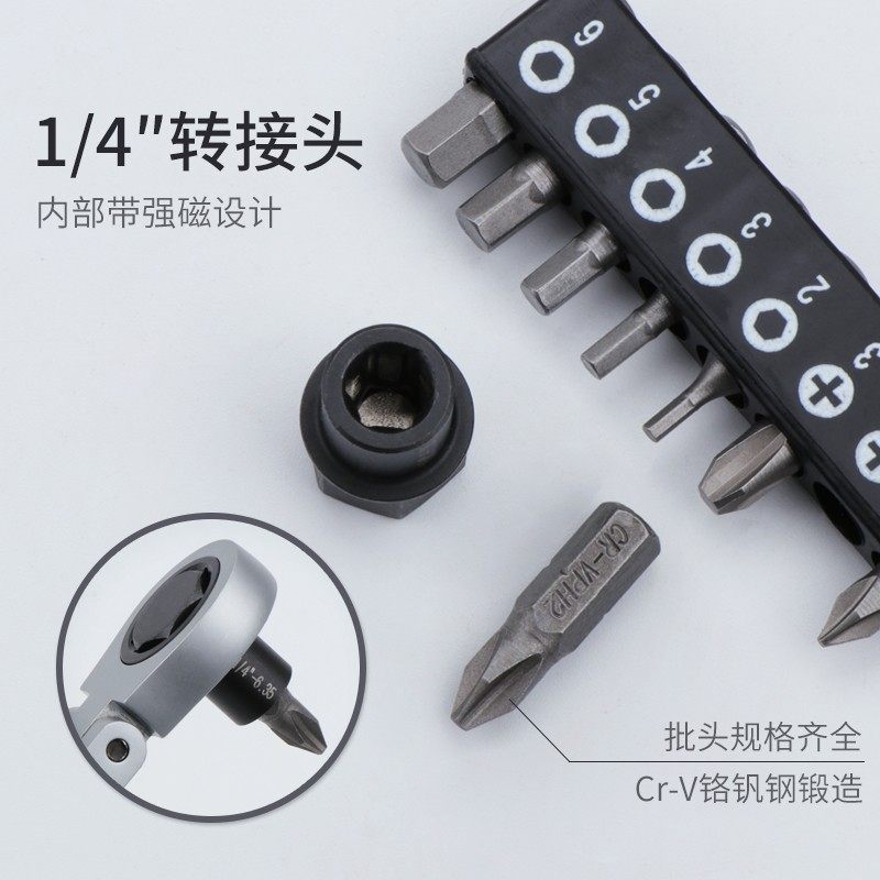 穿透式快速棘轮扳手薄壁套筒批头组套36件套穿透式套筒8-19mm