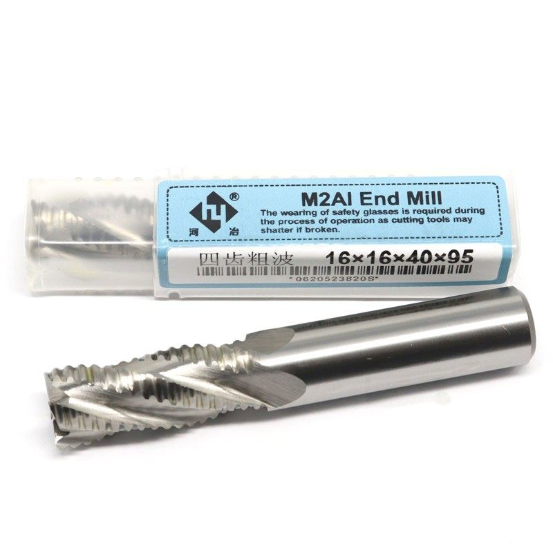 河冶粗皮铣刀 超硬粗波玉米波刃直柄铣刀 6 8 10 12 14 16 18 20