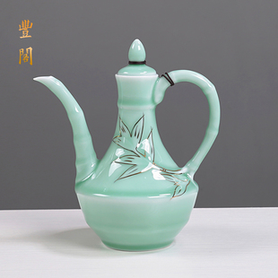 家用酒壶景德镇陶瓷中式 白酒杯套装 彷古酒壶1斤醒酒小酒壶分酒器