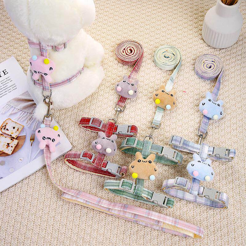 猫咪牵引绳专用四季溜猫遛猫绳防挣脱可调节猫绳子牵引猫拴猫绳链