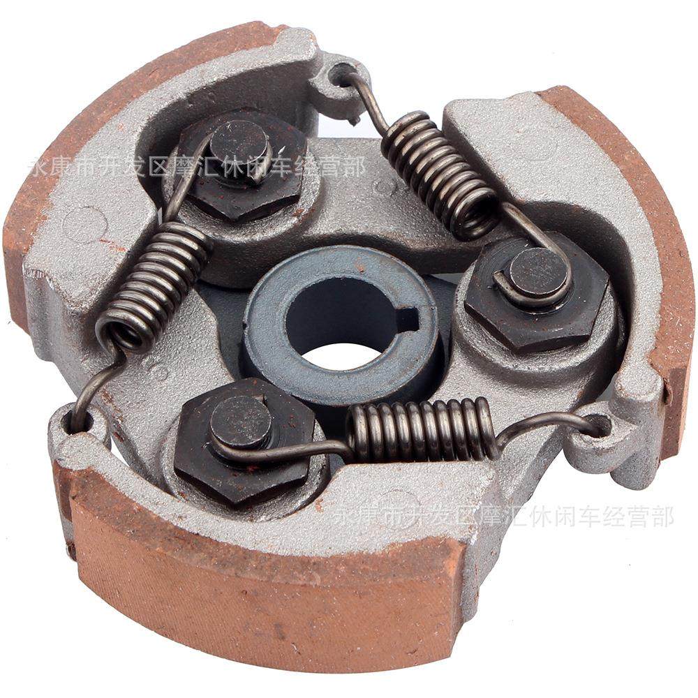 迷你摩托车配件 47-49CC小跑车越野40-6两冲离合器甩块离合片红色