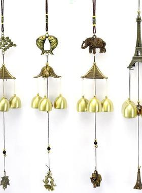 新款田园铜合金风铃佛系挂饰家居门饰旅游景区金属铃铛装饰吊挂件
