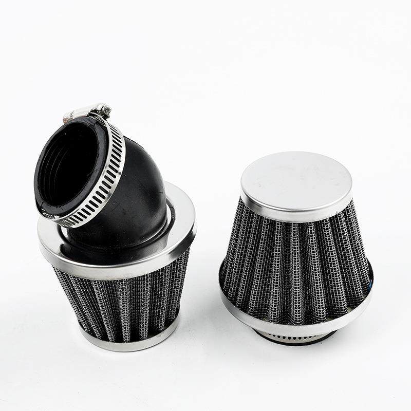 越野摩托车ATV四轮沙滩车配件35-60MM铁钢空滤器空气滤芯器直斜口
