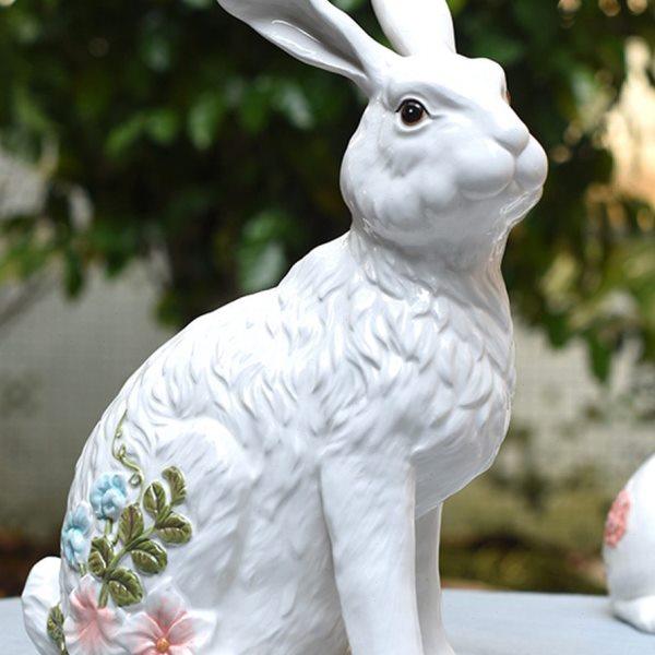 陶瓷长毛兔储物罐情侣白兔一对兔子装饰品家居客厅玄关电视柜酒柜,节庆用品/礼品,储蓄罐,淘宝优惠券,粉丝福利购,淘宝优惠卷